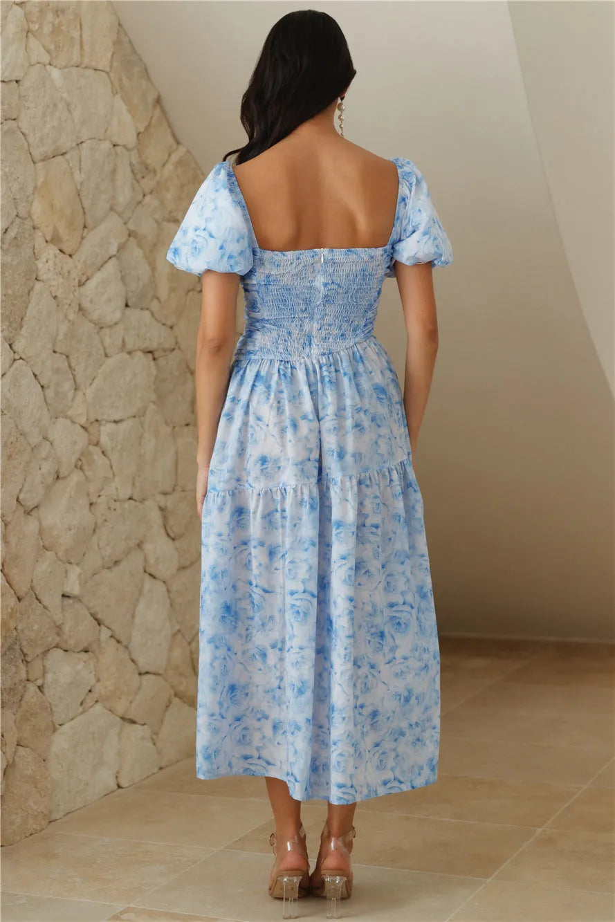 Your Girl Loves Midi Dress Blue